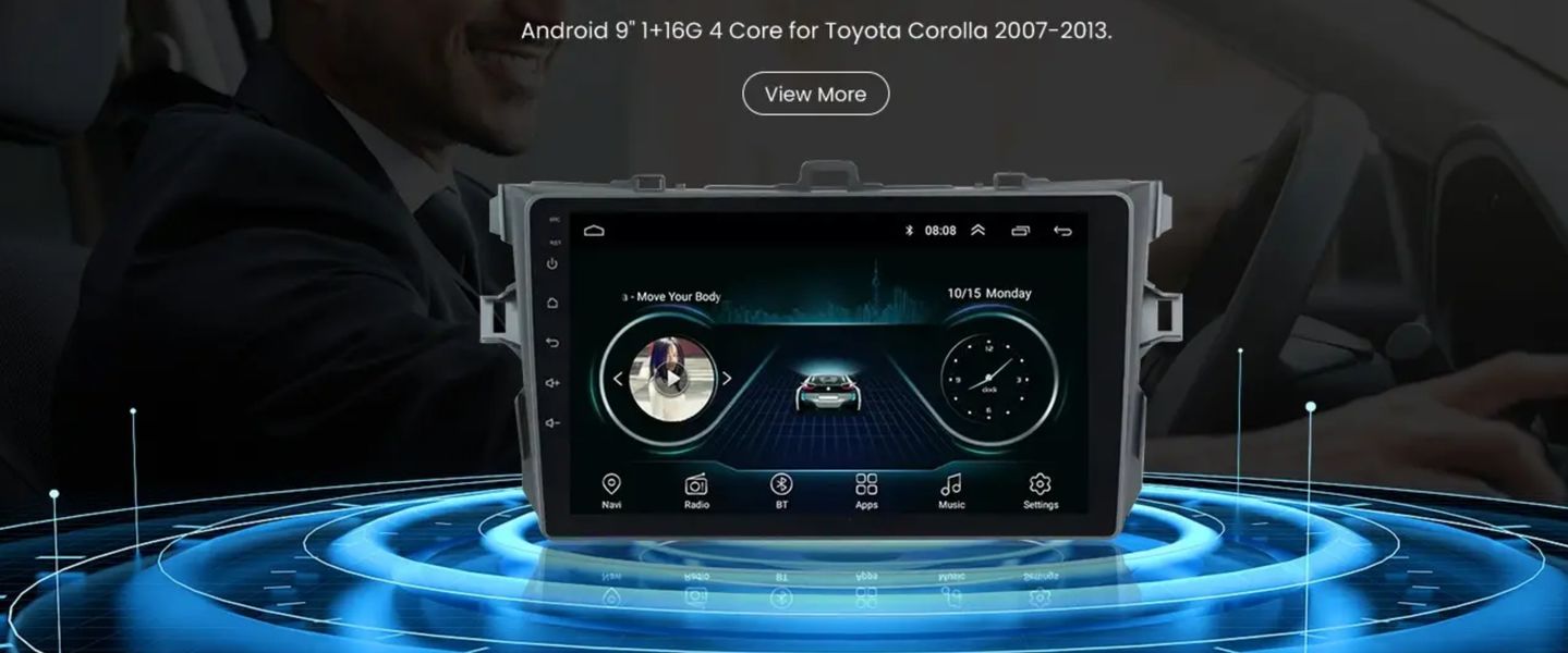 Stereo de voiture Toyota Android